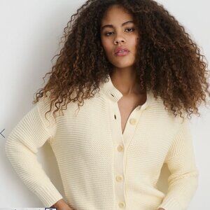 Alex Mill- Nico Cardigan In Cotton - Ivory NWT